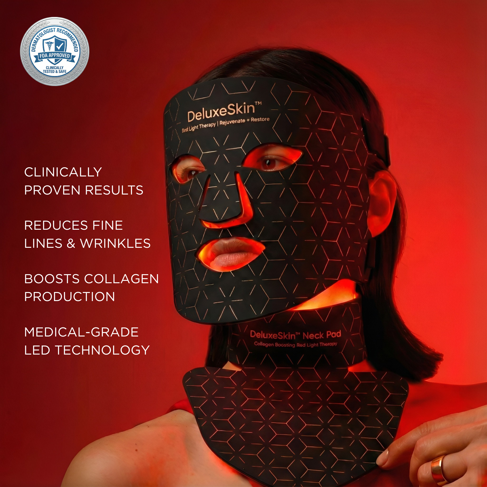 Clinical Red Light Face Mask