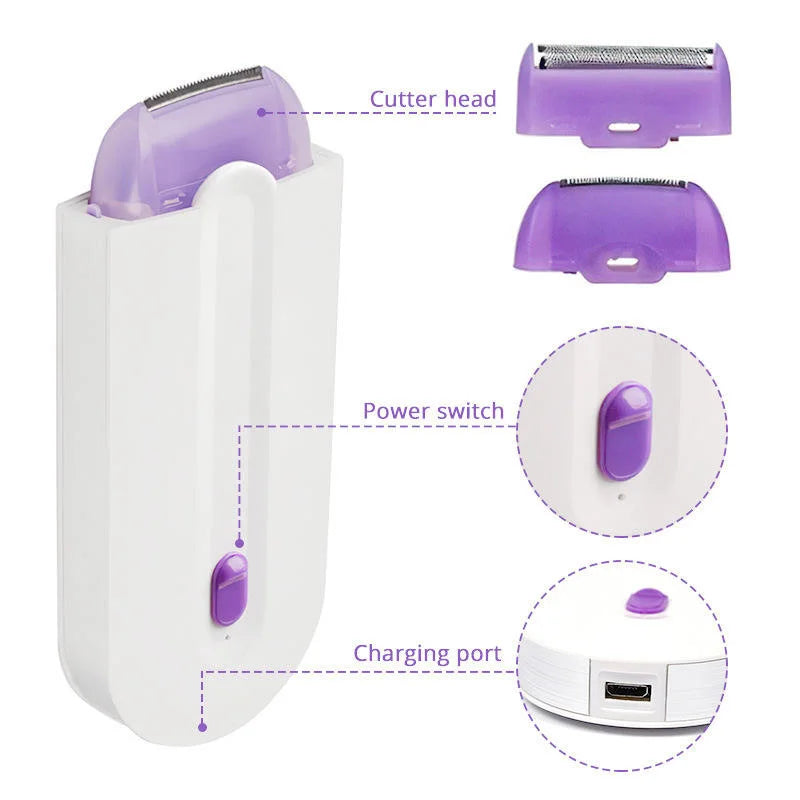 DeluxeSkin™ 2-in-1 Mini Laser Hair Removal Shaver for Women